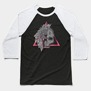 Lion and Skull Baseball T-Shirt